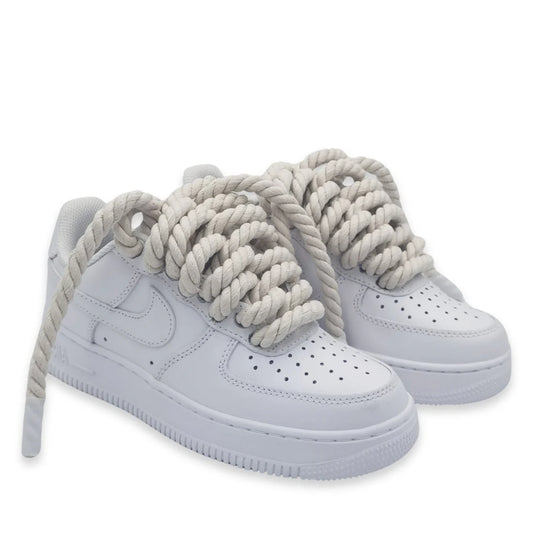 AIR FORCE 1 CREAM CUSTOM ROPE LACE