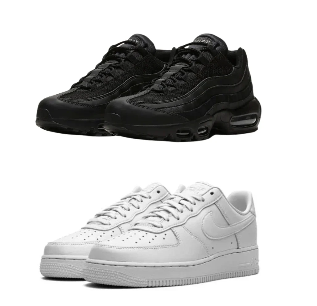 Combo NIKE AIRMAX 95 ESSENTIAL “ TRIPLE BLACK” X AIRFORCE 1