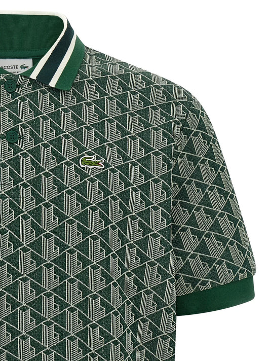 Lacoste
monogram-jacquard polo shirt