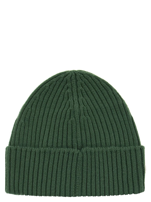 Lacoste Logo-Embroidered Ribbed Beanie