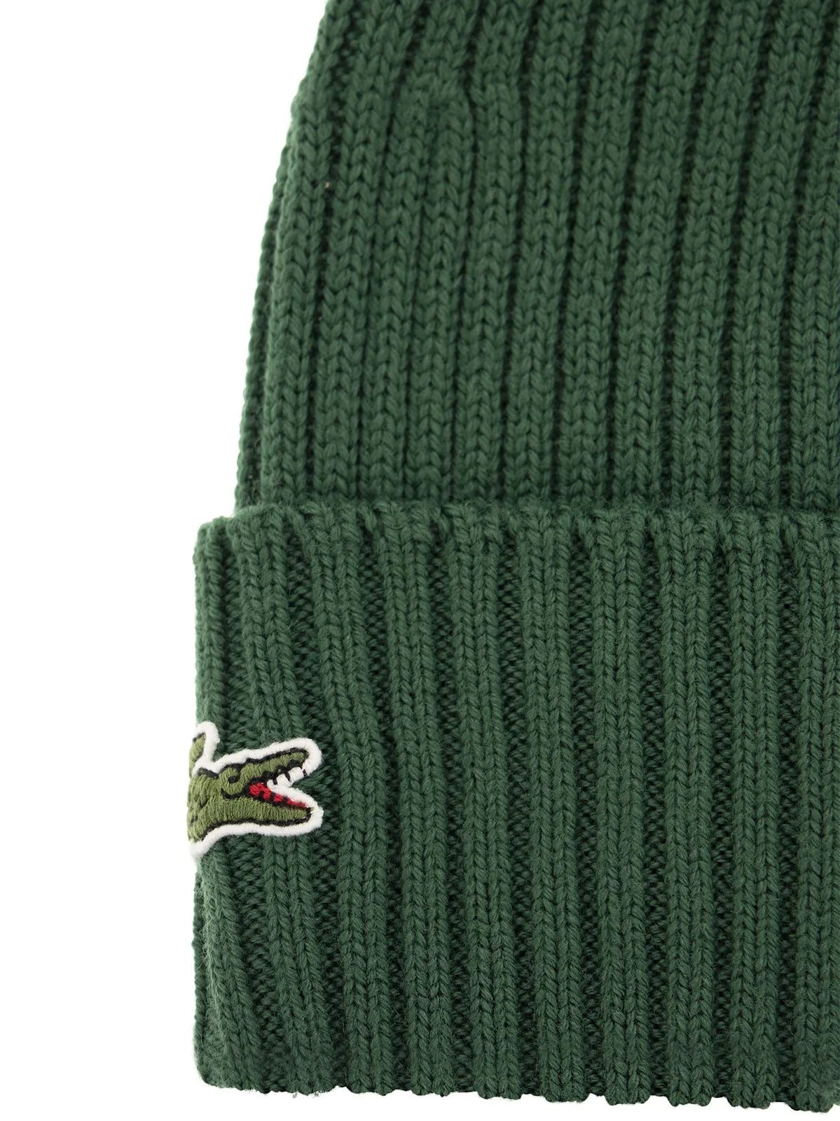 Lacoste Logo-Embroidered Ribbed Beanie