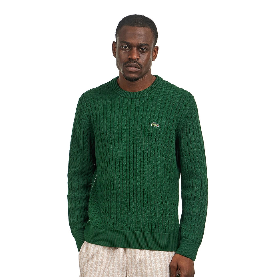 Lacoste Cable Knit Cotton Sweater