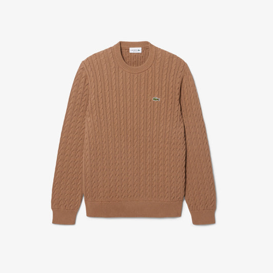 Lacoste Cable Knit Cotton Sweater