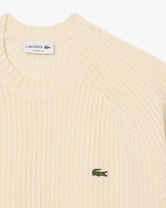 Lacoste thick wool crew neck sweater