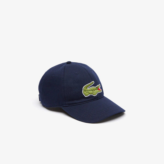 LACOSTE BIG CROCODILE ADJUSTABLE NAVY COTTON CAP
