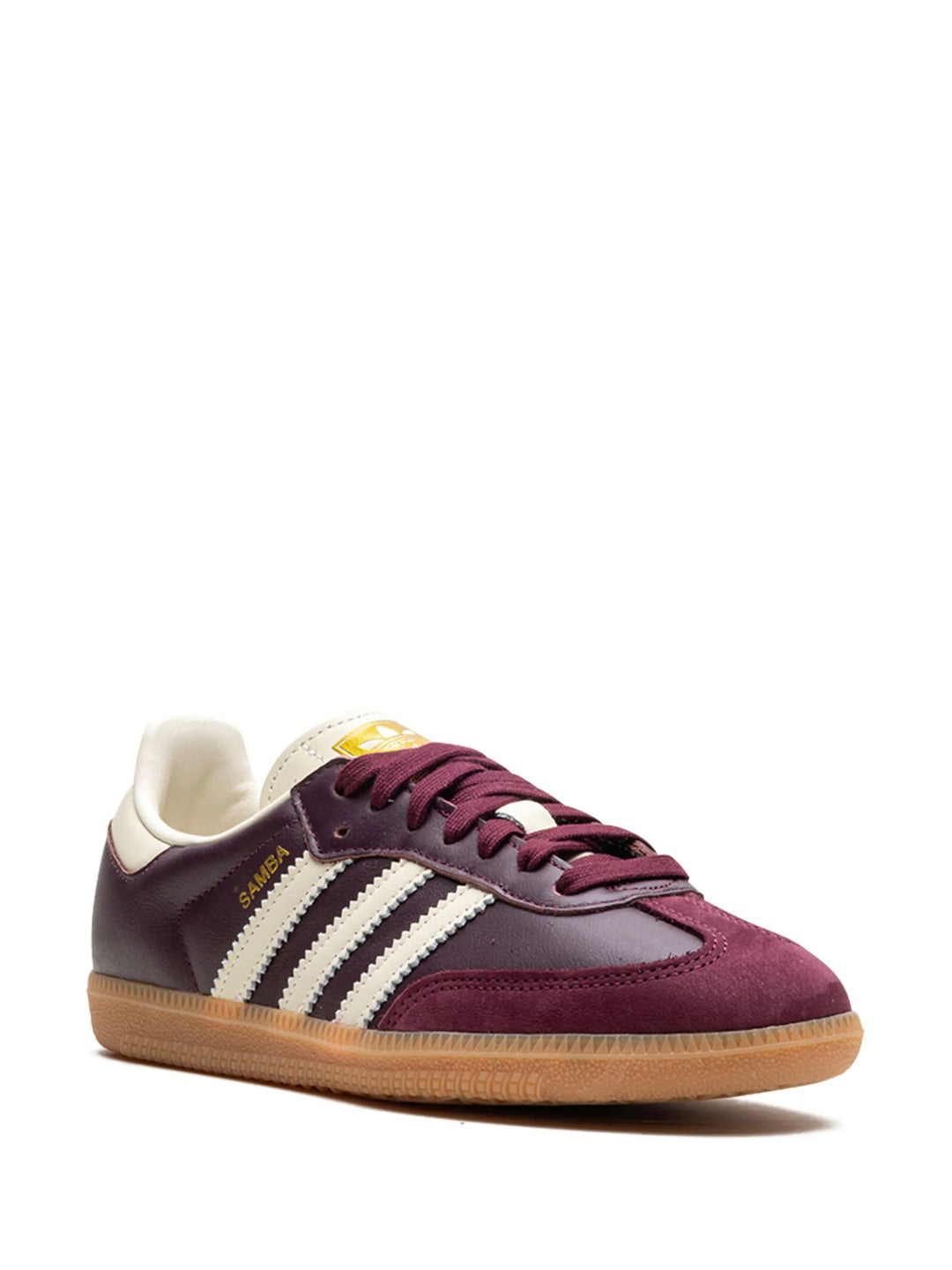 ADIDAS SAMBA OG " MAROON/CORE WHITE/GOLD METALLIC" SNEAKERS