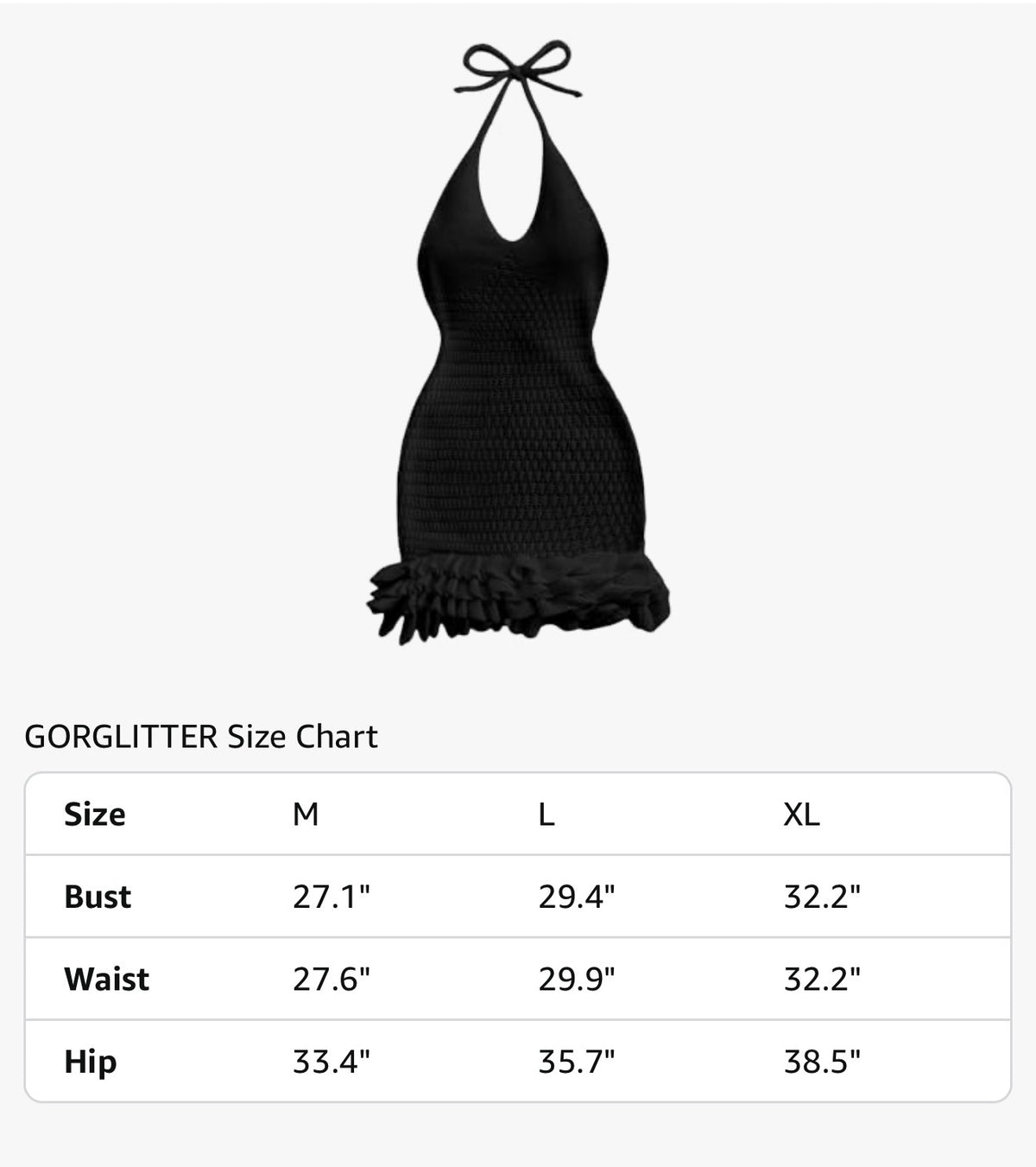 Crochet Halter Mini Dress Black