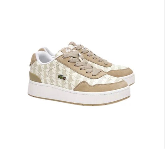Lacoste Beige Ace Clip Leather
Monogram Sneakers