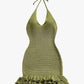Crochet Halter Mini Dress