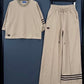 adidas Adilenium set features a wide-leg track pant