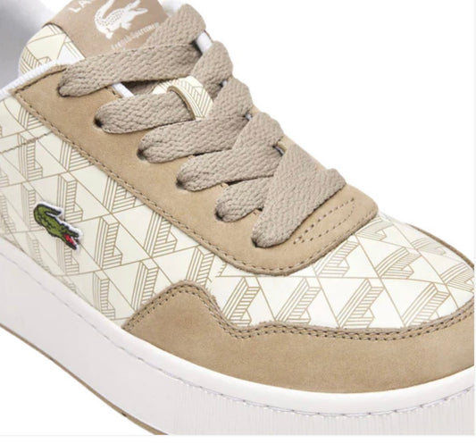 Lacoste Beige Ace Clip Leather
Monogram Sneakers