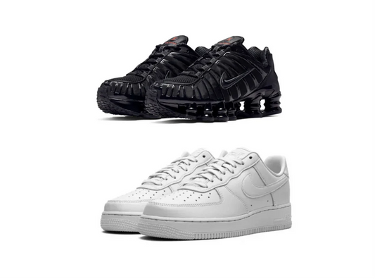 NIKE SHOX TL “BLACK MAX ORANGE” X AIRFORCE 1