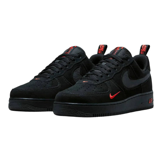 NIKE AIR FORCE 1 LOW "MULTI SWOOSH BLACK/CRIMSON"
