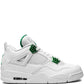 AIR JORDAN 4 RETRO SNEAKERS 'WHITE METALLIC GREEN'