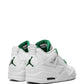 AIR JORDAN 4 RETRO SNEAKERS 'WHITE METALLIC GREEN'