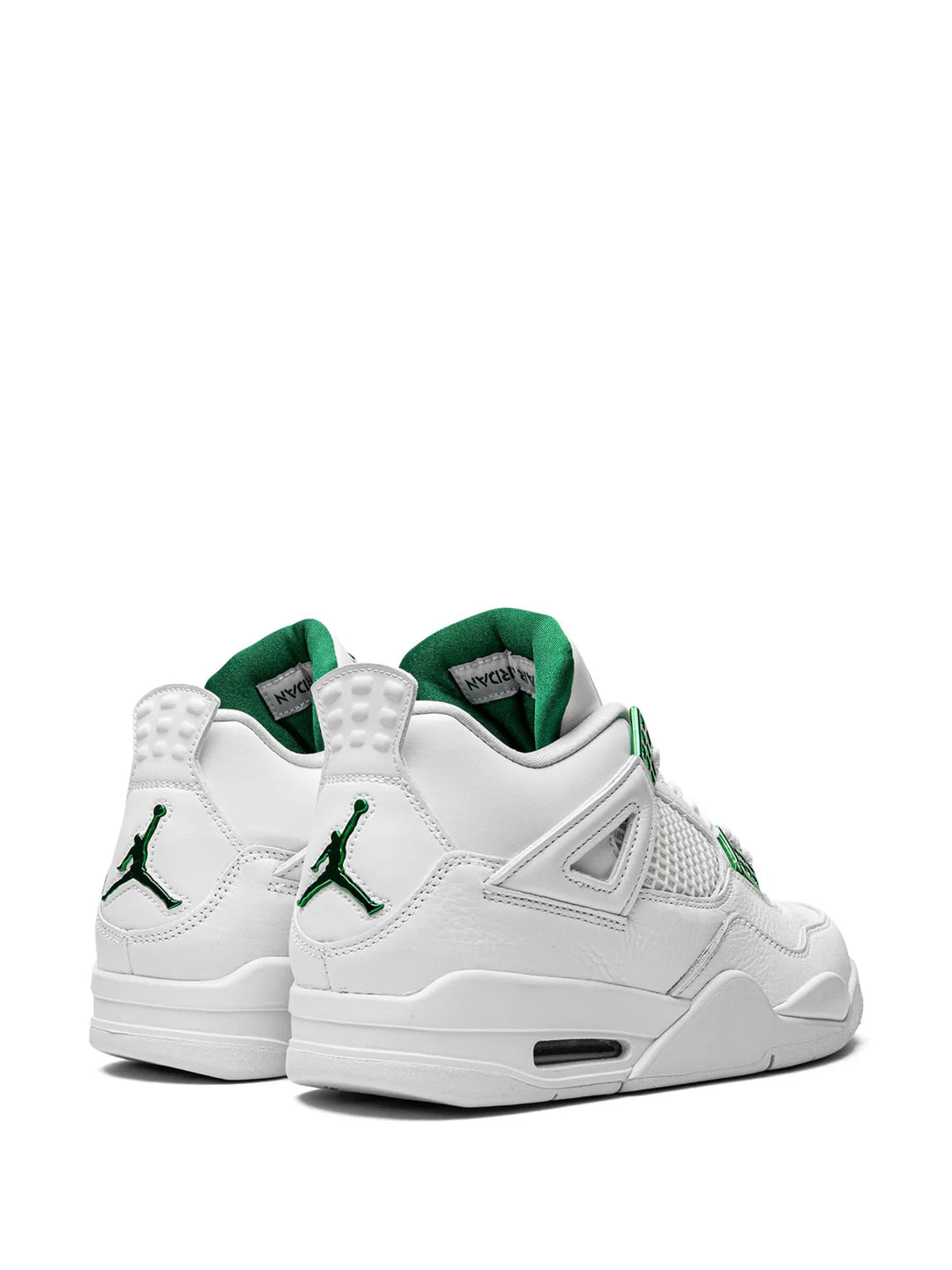 AIR JORDAN 4 RETRO SNEAKERS 'WHITE METALLIC GREEN'