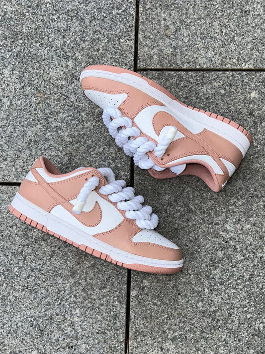 ANY COLOUR CHOICE OF NIKE DUNK LOWS WITH X ROPE LACES