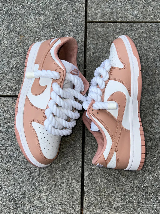 ANY COLOUR CHOICE OF NIKE DUNK LOWS WITH X ROPE LACES