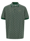 Lacoste
monogram-jacquard polo shirt