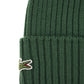 Lacoste Logo-Embroidered Ribbed Beanie