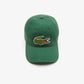 LACOSTE BIG CROCODILE ADJUSTABLE GREEN COTTON CAP