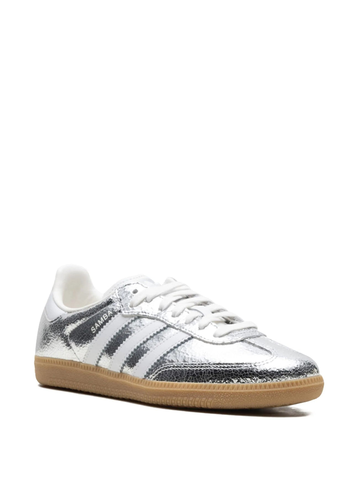 ADIDAS SAMBA OG "SILVER METALLIC CRACKED LEATHER" SNEAKERS