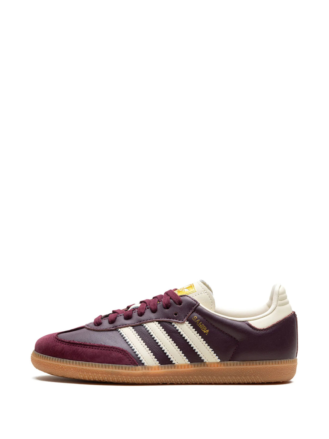 ADIDAS SAMBA OG " MAROON/CORE WHITE/GOLD METALLIC" SNEAKERS