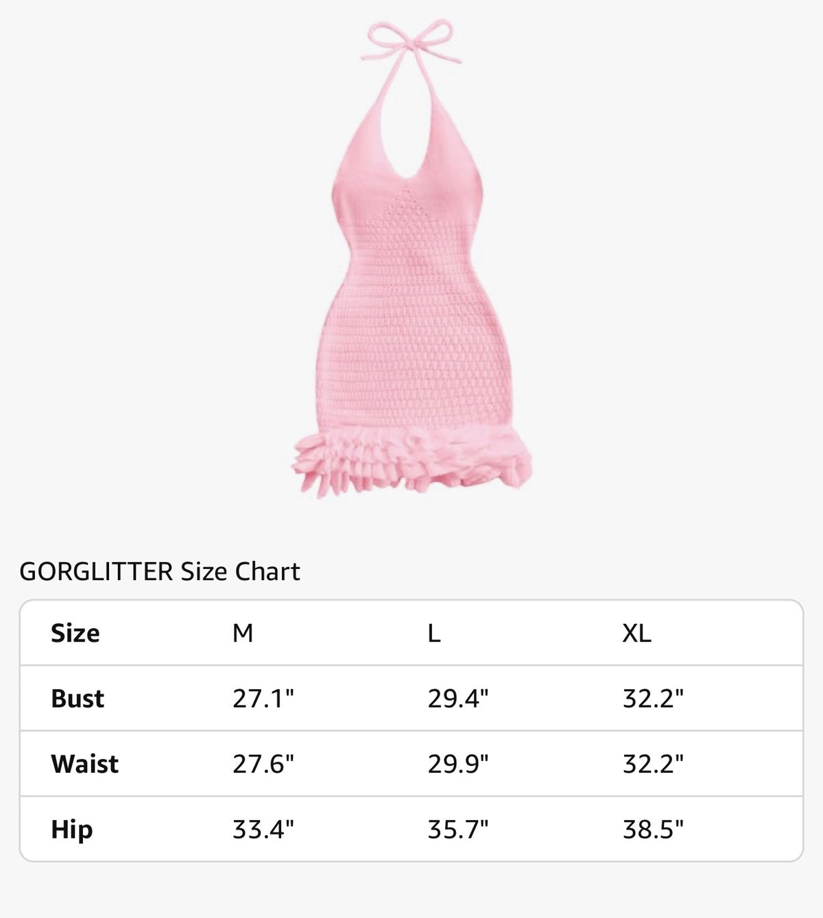 Crochet Halter Mini Dress Pink