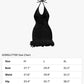 Crochet Halter Mini Dress Black